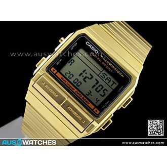 Casio Vintage Style Data Bank Golden Digital Watch DB-380G-1, DB380G