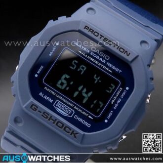 Casio G-Shock Camouflage Reversible Textile Nylon Band Watch DW-5600LU-2, DW5600LU