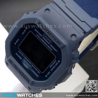Casio G-Shock Camouflage Reversible Textile Nylon Band Watch DW-5600LU-2, DW5600LU