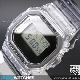 Casio G-Shock semi-transparent Metallic Mirror face Watch DW-5600SK-1, DW5600SK