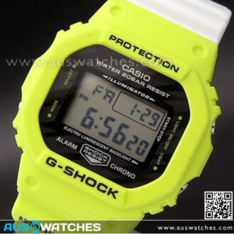 Casio G-Shock Yellow White Special Color Watch DW-5600TGA-9