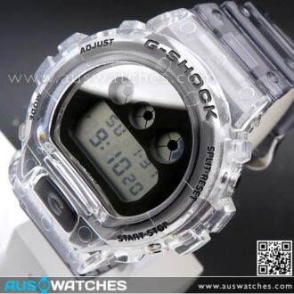 Casio G-Shock Clear Skeleton Silver Dial Watch DW-6900SK-1, DW6900SK