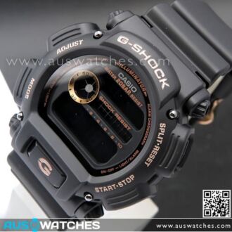 Casio G-Shock Black and Rose Gold Alarm Stopwatch Watch DW-9052GBX-1A4, DW9052GBX