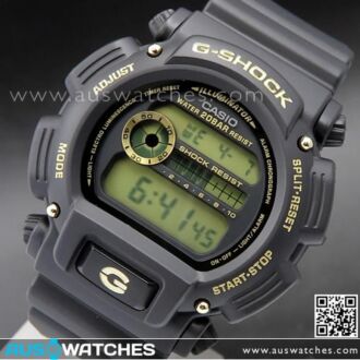 Casio G-Shock Black and Gold Alarm Stopwatch Watch DW-9052GBX-1A9, DW9052GBX