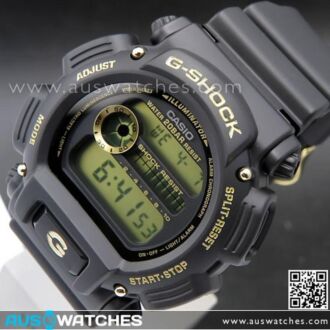 Casio G-Shock Black and Gold Alarm Stopwatch Watch DW-9052GBX-1A9, DW9052GBX