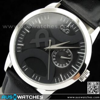 D&G Twin Tip Black Leather Strap Ladies Watch DW0699