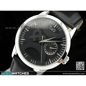 D&G Twin Tip Black Leather Strap Ladies Watch DW0699