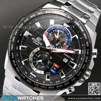 Casio Edifice Dual Dial World Time 200M Alarm Sport Watch EFR-550D-1AV, EFR550D