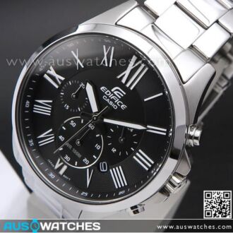 Casio Edifice Chronograph 100M Stopwatch Sport Watch EFV-500D-1AV, EFV500D