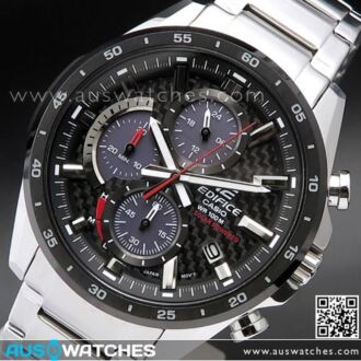 Casio Edifice Solar Chronograph Carbon Fiber Dial Watch EQS-900DB-1AV, EQS900DB