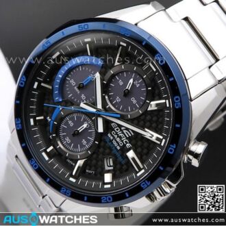 Casio Edifice Solar Chronograph Carbon Fiber Dial Watch EQS-900DB-2AV, EQS900DB