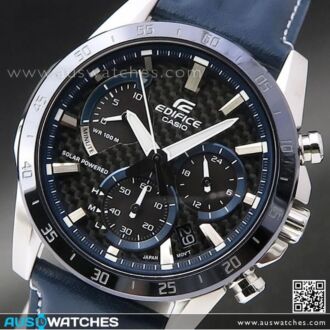 Casio Edifice Solar Chronograph Leather Watch EQS-930BL-2AV, EQS930BL