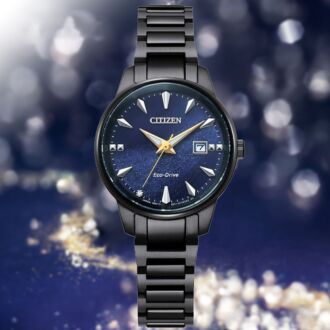 Citizen Eco-Drive Galaxy Blue Dial Sapphire Ladies Watch EW2598-83L