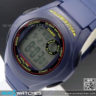 Casio Digital LCD Alarm Stopwatch Sports Watch F-200W-2A, F200W