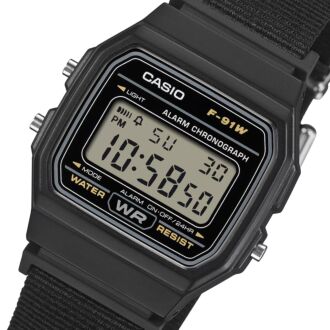 Casio Vintage Cloth Lightweight Slim Minimalistic Digital Watch F-91WF-1A