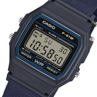 Casio Vintage Cloth Lightweight Slim Minimalistic Digital Watch F-91WF-2A
