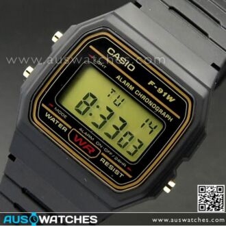 Casio Digital Water Resistant Classic Unisex Watch F-91WG-9, F91WG