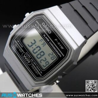 Casio Digital Water Resistant Classic Unisex Watch F-91WM-1B, F91WM