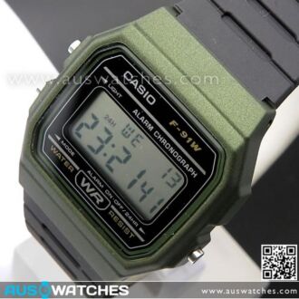 Casio Digital Water Resistant Classic Unisex Watch F-91WM-3A, F91WM