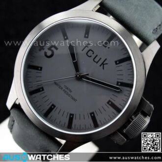 French Connection Black Dial Leather Strap Mens Watch FC1140BB