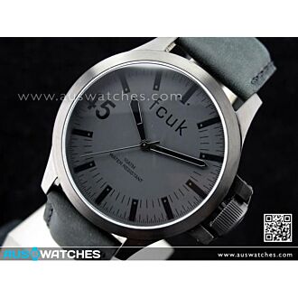 French Connection Black Dial Leather Strap Mens Watch FC1140BB