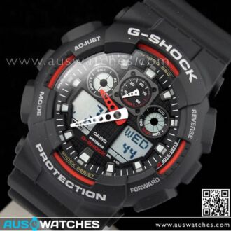 Casio G-Shock Velocity Indicator 200M Alarm Watch GA-100-1A4, GA100