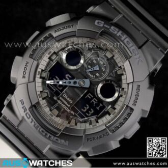 Casio G-Shock Camouflage Black Analog Digital Display Watch GA-100CF-1A, GA110BC