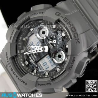 Casio G-Shock Camouflage Gray Analog Digital Display Watch GA-100CF-8A, GA110BC