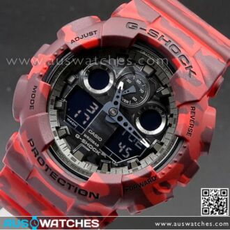 Casio G-Shock Camouflage World time Military Watch GA-100CM-4A, GA100CM