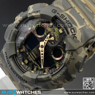 Casio G-Shock Camouflage World time Military Watch GA-100CM-5A, GA100CM
