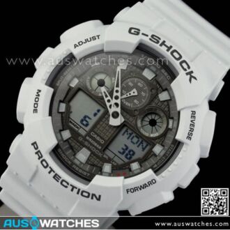Casio G-Shock 200M Analog Digital Light Gray Watch GA-100LG-8A, GA100LG