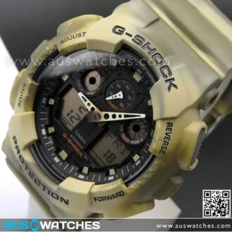 Casio G-Shock 200M Marble Camouflage Military Sport Watch GA-100MM-5A, GA100MM