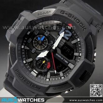 Casio G-Shock GRAVITYMASTER 200M Thermometer Compass Watch GA-1100-1A1, GA1100