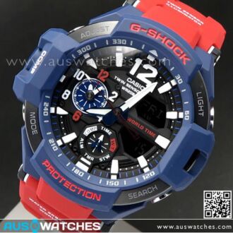 Casio G-Shock GRAVITYMASTER 200M Thermometer Compass Watch GA-1100-2A, GA1100