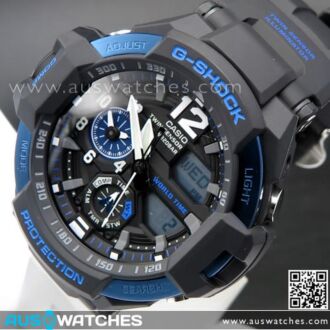 Casio G-Shock GRAVITYMASTER 200M Thermometer Compass Watch GA-1100-2B, GA1100