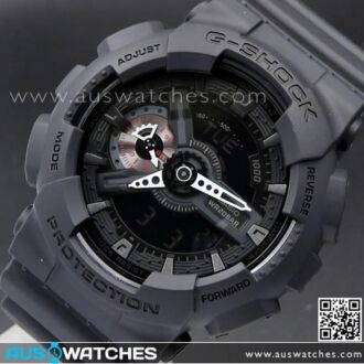 Casio G-Shock All Black Analog Digital Military Limited Watch GA-110MB-1A, GA110MB
