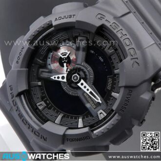 Casio G-Shock All Black Analog Digital Military Limited Watch GA-110MB-1A, GA110MB