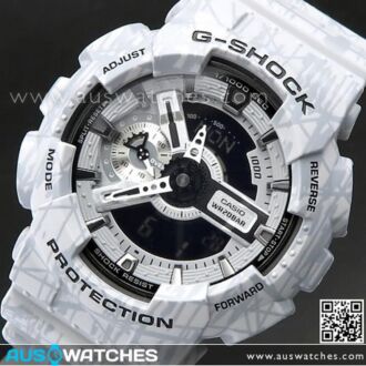 Casio G-Shock Slash Pattern Analog Digital Gray Sport Watch GA-110SL-8A, GA110SL