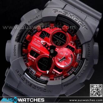 Casio G-Shock Analog Digital Black Red Watch GA-140AR-1A, GA140AR