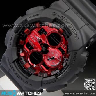 Casio G-Shock Analog Digital Black Red Watch GA-140AR-1A, GA140AR