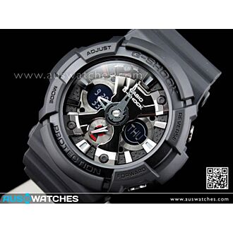 Casio G-Shock Black Analog Digital 200M Watch GA-201-1A, GA201