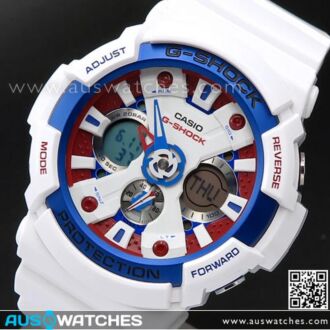 Casio G-Shock White Tricolor Series Limited Watch GA-201TR-7A, GA201TR