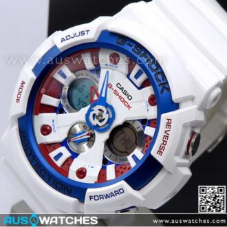 Casio G-Shock White Tricolor Series Limited Watch GA-201TR-7A, GA201TR