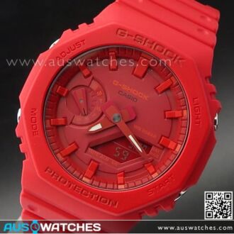 Casio G-Shock Carbon Core Guard All Red Watch GA-2100-4A, GA2100