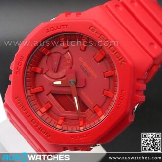 Casio G-Shock Carbon Core Guard All Red Watch GA-2100-4A, GA2100