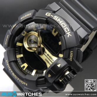 Casio G-Shock 200M Analog Digital Black Gold Sport Watch GA-400GB-1A9, GA400GB