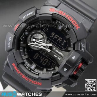 Casio G-Shock 200M Analog Digital Black & Red Sport Watch GA-400HR-1A, GA400HR