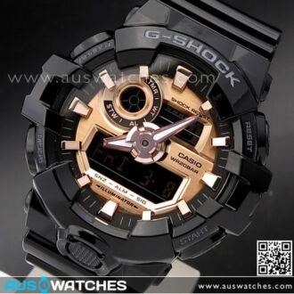 Casio G-Shock Black and Rose Gold Analog Digital Watch GA-700MMC-1A, GA700MMC