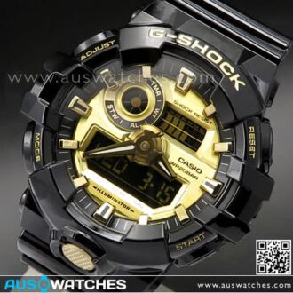 Casio G-Shock Analog Digital 200M Super illuminator Sport Watch GA-710GB-1A, GA700