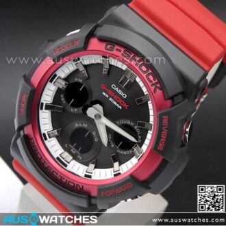 Casio G-Shock Solar Matte Black And Orange Watch GAS-100BR-1A, GAS100BR